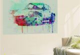 Porsche Wall Mural Porsche 911 Watercolor 2 Wall Mural by Naxart at Allposters