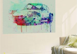 Porsche Wall Mural Porsche 911 Watercolor 2 Wall Mural by Naxart at Allposters