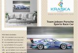 Porsche Wall Mural Team Jebsen Porsche Sports Race Car Art Print Wall Decor Poster