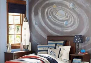 Pottery Barn Teen Wall Mural Space themed Room Decor Ideas Kids toddler Teen Outer Galaxies