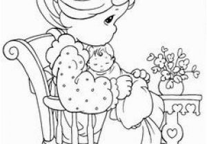 Precious Moments Mothers Day Coloring Pages Mamá Cuidando A Recién Nacido Para Colorear