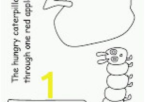 Preschool Caterpillar Coloring Pages Eric Carle the Very Hungry Caterpillar Number 1 5 Coloring