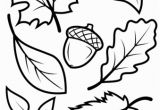 Preschool Fall Leaves Coloring Pages Fall Leaves and Acorn Coloring Page From Fall Category Select From