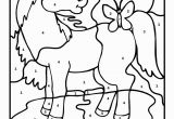 Preschool Farm Animal Coloring Pages Color by Number Farm Animal Horse