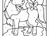 Preschool Farm Animal Coloring Pages Color by Number Farm Animal Horse