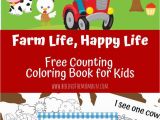 Preschool Farm Animal Coloring Pages Free Counting Coloring Books for Kids Farm Life Happy Life