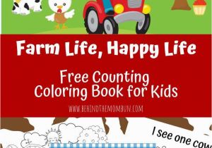 Preschool Farm Animal Coloring Pages Free Counting Coloring Books for Kids Farm Life Happy Life
