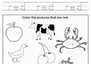 Preschool Pages to Color Color Red Worksheet