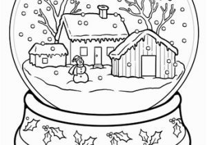 Preschool Winter Coloring Pages Snow Globe Coloring Page
