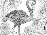 Pretty Bird Coloring Pages Free Printable Adult Coloring Page Of Pink Flamingo Bird