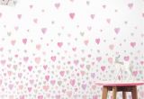 Princess Bedroom Wall Mural Stencil Kit Wandbild Heart Rosa