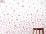 Princess Bedroom Wall Mural Stencil Kit Wandbild Heart Rosa
