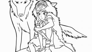 Princess Mononoke Coloring Pages Princess Mononoke Coloring Page Princess Mononoke