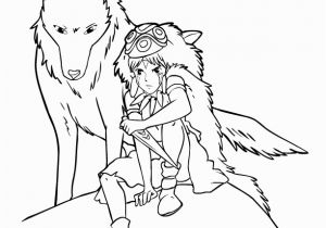 Princess Mononoke Coloring Pages Princess Mononoke Coloring Page Princess Mononoke