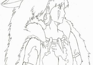 Princess Mononoke Coloring Pages Princess Mononoke San Coloring Page