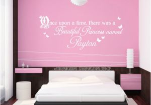 Princess themed Wall Murals Custom Girls Name Wall Decal Princess butterfly Storybook