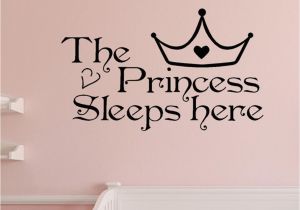 Princess themed Wall Murals Home Wall Art Princess Sleeps Here Wall Decals Home Decor Art Quote Bedroom Wallpaper Wall Sticker Airplane Wall Decals Airplane Wall Stickers From