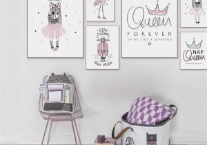 Princess themed Wall Murals Pink Princess Queen Flamingo Typography Quotes Posters and