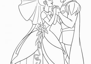 Princess Tiana and Prince Naveen Coloring Pages Tiana and Naveen Coloring Pages