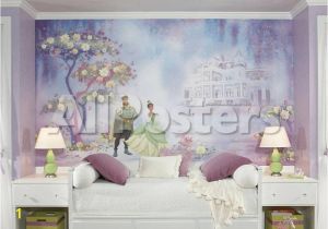 Princess Tiana Wall Mural Princess & Frog Chair Rail Prepasted Mural Wallpaper Mural at