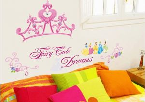 Princess Wall Mural Uk Pink Princess Crown Wall Sticker Girls Room Headboard Wall Mural
