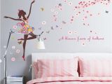 Princess Wall Mural Uk Romantic Flower Fairy Wall Stickers Diy Girls Princess Rooms Kids