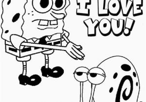 Print Out Coloring Pages for Valentines Day Spongebob Valentines Day Coloring Pages Spongebob Printable Coloring
