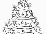 Printable Christmas Tree Coloring Pages Drawn Christmas Tree Pretty 11 728 X 1036