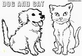 Printable Coloring Pages Dogs and Cats Cat and Dog Coloring Pages