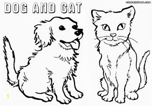 Printable Coloring Pages Dogs and Cats Cat and Dog Coloring Pages