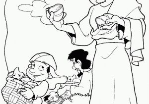 Printable Coloring Pages Of Jesus Feeding the 5000 Jesus Feeding 5000 Coloring Page Coloring Home