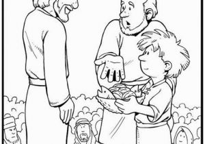 Printable Coloring Pages Of Jesus Feeding the 5000 Jesus Feeds the 5000 Coloring Page Multiplication Of