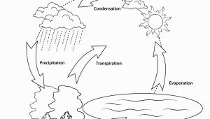 Printable Coloring Pages Of the Water Cycle Simple Water Cycle Coloring Page
