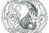 Printable Coloring Pages Yin Yang Dragon Coloring Pages for Adults Best Coloring Pages for Kids