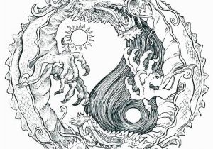 Printable Coloring Pages Yin Yang Dragon Coloring Pages for Adults Best Coloring Pages for Kids