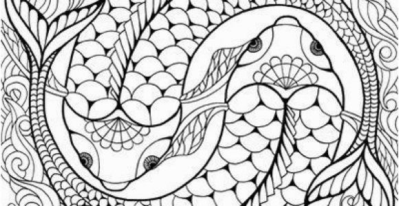 Printable Coloring Pages Yin Yang Koi Coloring with Images