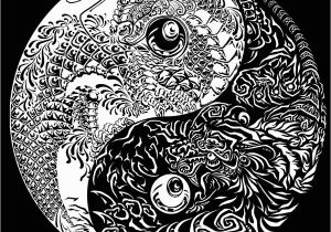 Printable Coloring Pages Yin Yang Lung Fu Yin Yang Tattoo Design