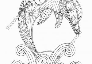 Printable Complex Coloring Pages Pdf Dolphin Coloring Page Adult Coloring Sheet Nautical Coloring