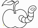 Printable Cornucopia Coloring Page Ausmalbild Tiere Kostenlose Malvorlage Wurm Im Apfel