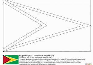 Printable Country Flags Coloring Pages Guyana Flag Coloring Page