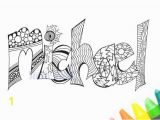 Printable Custom Name Coloring Pages Instant Download – Print and Color Your Name Michael