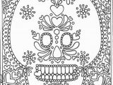 Printable Day Of the Dead Coloring Pages Day Of the Dead Printable Sugar Skull Adult Coloring Page