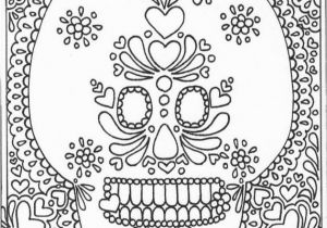 Printable Day Of the Dead Coloring Pages Day Of the Dead Printable Sugar Skull Adult Coloring Page