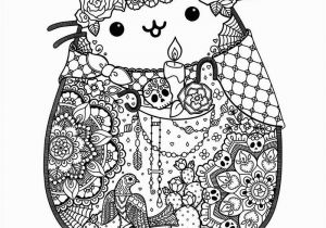 Printable Day Of the Dead Coloring Pages Day Of the Dead Pusheen Fan Art by Lxoetting On Deviantart