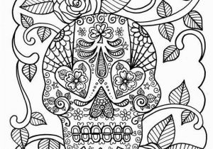 Printable Day Of the Dead Coloring Pages Sugar Skull Coloring Page