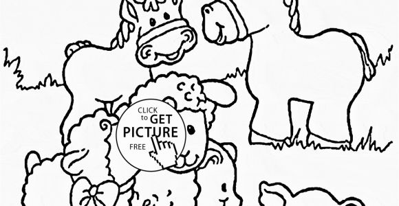 Printable Farm Animals Coloring Pages Funny Farm Animals Coloring Page for Kids Animal Coloring