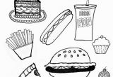 Printable Food Coloring Pages Junk Food 8 5 by11 Coloring Page