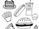 Printable Food Coloring Pages Junk Food 8 5 by11 Coloring Page