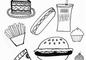 Printable Food Coloring Pages Junk Food 8 5 by11 Coloring Page