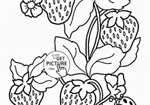 Printable Fruit Coloring Pages Ladybug and Strawberries Coloring Page for Kids Fruits